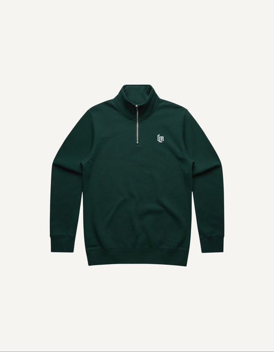House Quarter Zip - Forest green