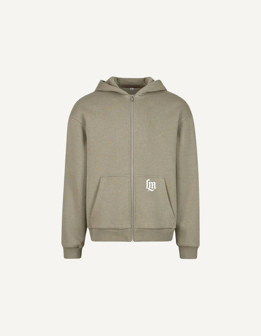 Heritage Zip Hoodie - Olive Wood