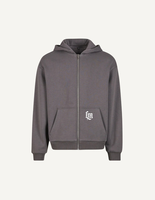 Heritage Zip Hoodie - Graphite Noir