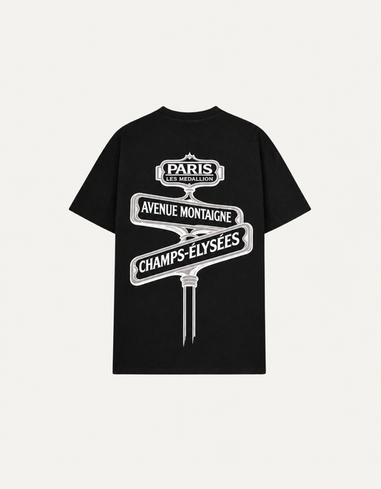 Avenue Montaigne Tee — Noir