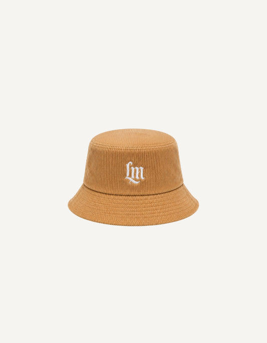 Medallion Corduroy Bucket Hat - Dune