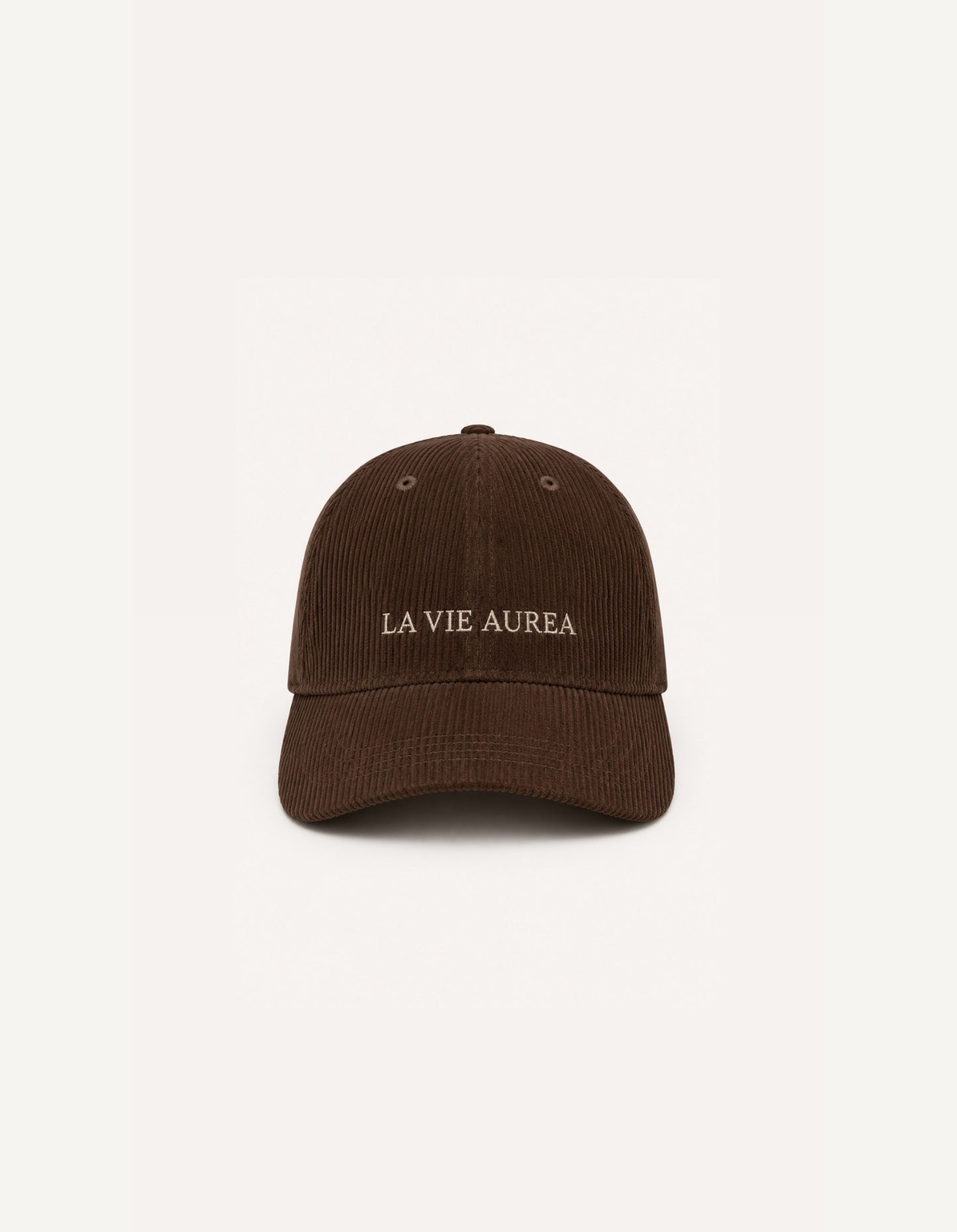 La Vie Aurea Corduroy Cap - Espresso